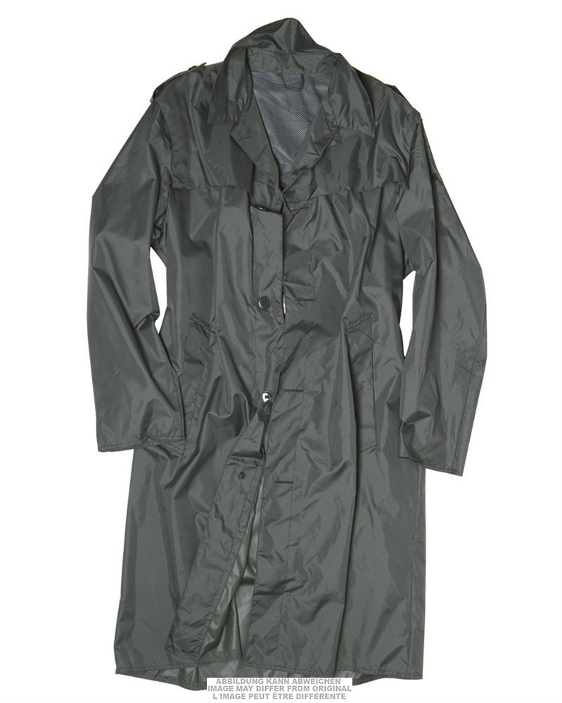 Manteau de pluie de l'armée suisse en polyamide enduit polyuréthane, occasion