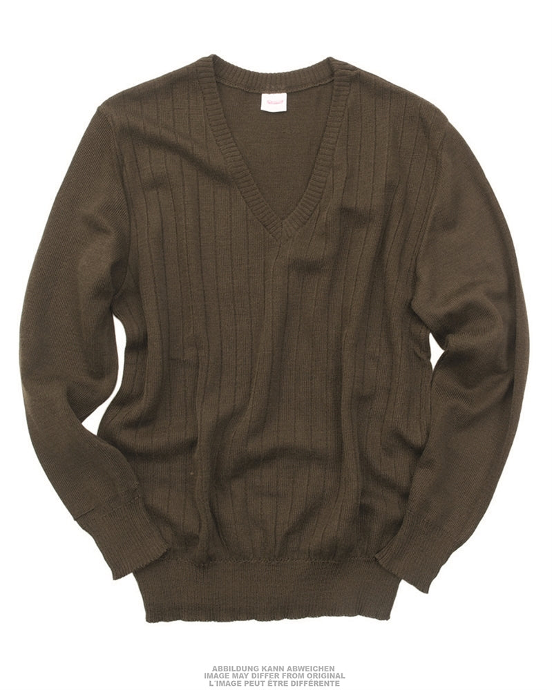Pull à col V de l'armée tchèque modèle M85, stock ancien jamais distribué