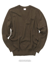 Pull à col V de l'armée tchèque modèle M85, stock ancien jamais distribué