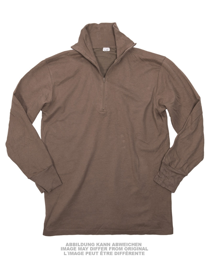 Chemise en tricot Bundeswehr en coton-polyamide à glissière, déjà portée