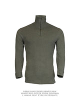 Chemise en tricot F1 de l'armée française à fermeture à glissière, occasion