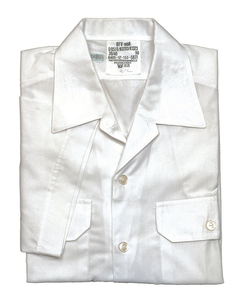 Chemise d'uniforme Bundeswehr manches courtes, coton-polyester, surplus d'occasion