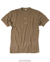 T-shirt tropical Bundeswehr en coton-polyamide à écussons de nationalité, occasion