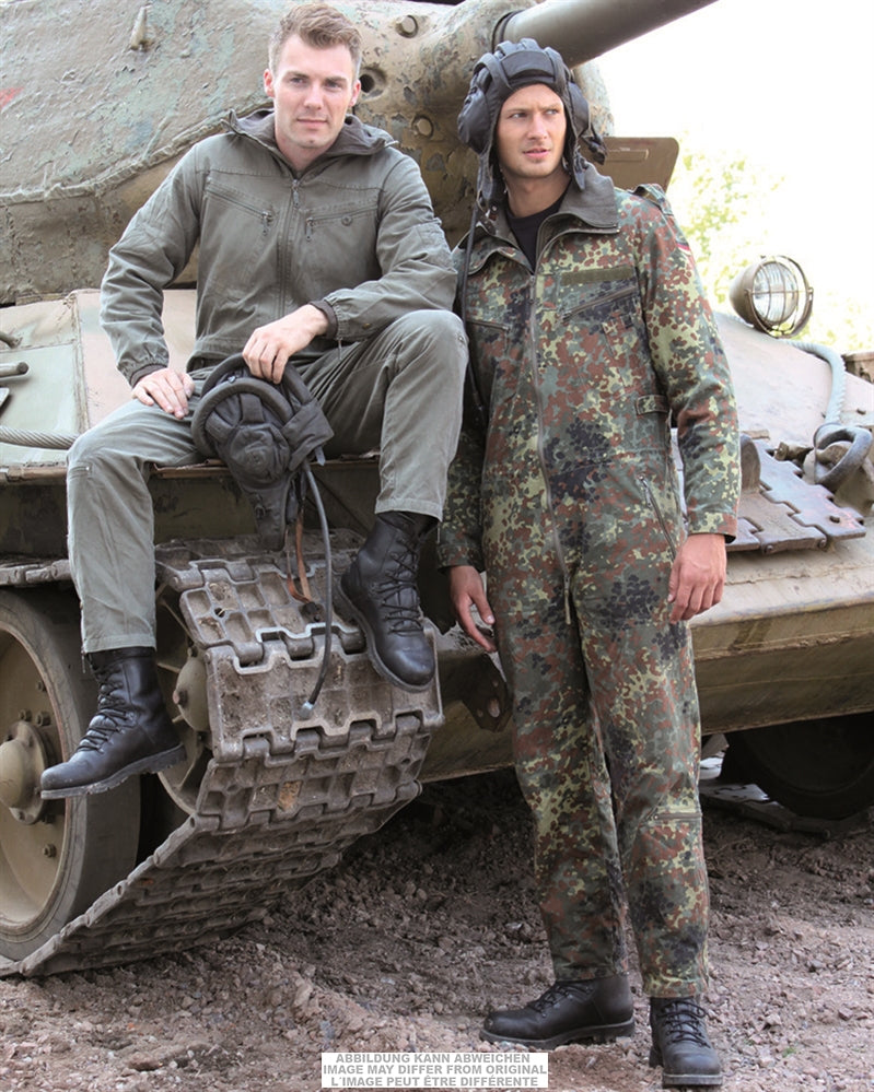 Combinaison d'équipage blindé Bundeswehr en coton doublé, surplus d'occasion
