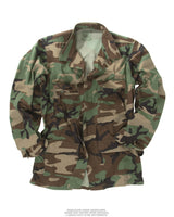 Veste de combat BDU américaine en toile ripstop de coton, surplus d'occasion