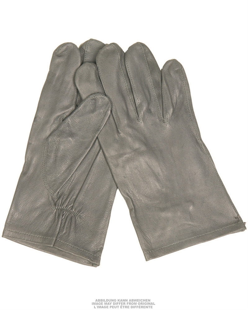 Gants à doigts en cuir non doublés de la Bundeswehr, surplus d'occasion