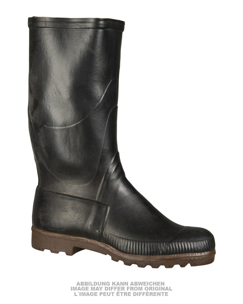 Bottes de pluie en caoutchouc de la Bundeswehr, dotation de troupe d'occasion