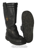 Bottes de sapeur-pompier Haix et Baltes de la Bundeswehr en cuir, surplus d'occasion