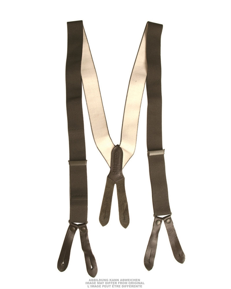 Bretelles de pantalon de la Bundeswehr réglables, surplus militaire d'occasion