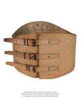 Ceinture lombaire de motocycliste de l'armée française en cuir, occasion