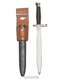 Baïonnette suisse modèle 57 avec son porte-fourreau en cuir, occasion
