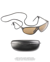 Lunettes de soleil de l'armée suisse Suvasol avec étui, stock ancien