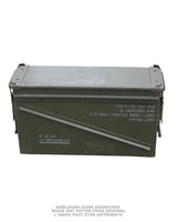Grande caisse à munitions métallique US 40 mm de 44 x 25 x 14 cm, occasion
