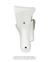 Holster de police militaire en cuir de service d'ordre, surplus d'occasion