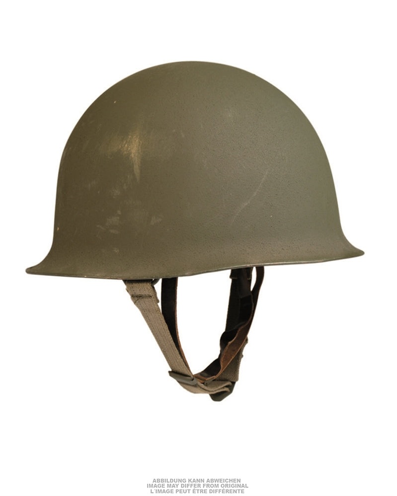Casque de présentation français modèle M51 avec sa coiffe, pièce d'occasion