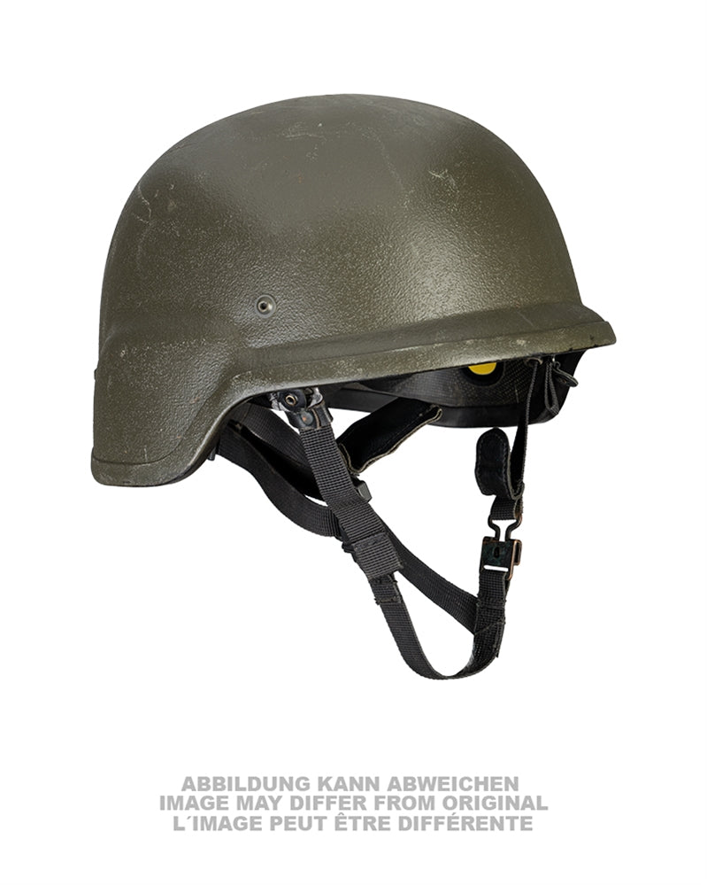 Casque de combat de présentation en aramide, coque déclassée issue d'un lot