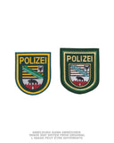 Écusson de bras de la police de Saxe-Anhalt, pièce de dotation en stock ancien