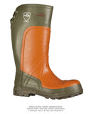 Bottes en caoutchouc de travail forestier de la Bundeswehr, surplus d'occasion