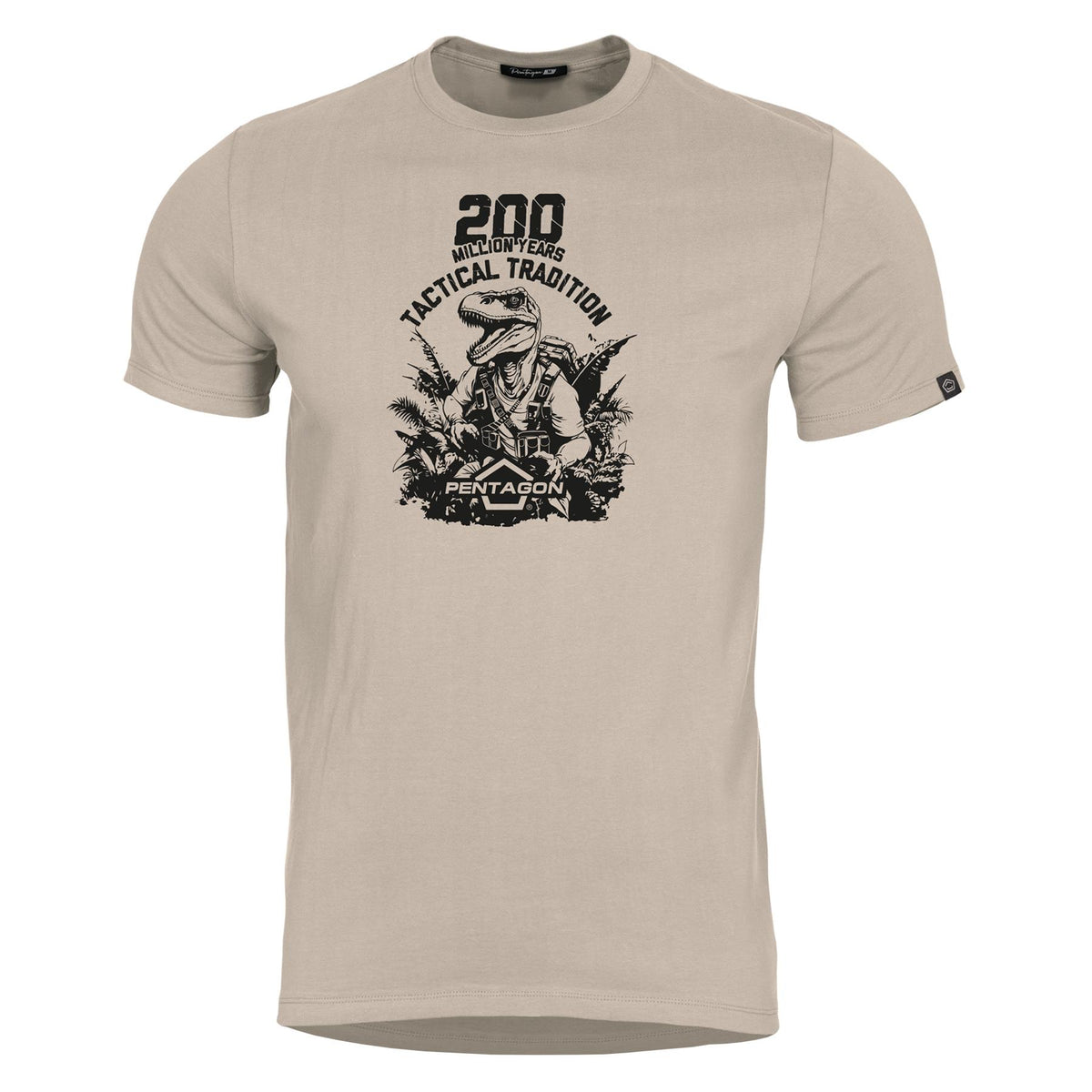 T-shirt Pentagon T-Rex imprimé en coton filé à l'anneau 190 g/m² coupe confort