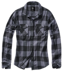 Chemise Brandit Amy coupe femme en flanelle de coton manches longues poches poitrine