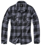 Chemise Brandit Amy coupe femme en flanelle de coton manches longues poches poitrine