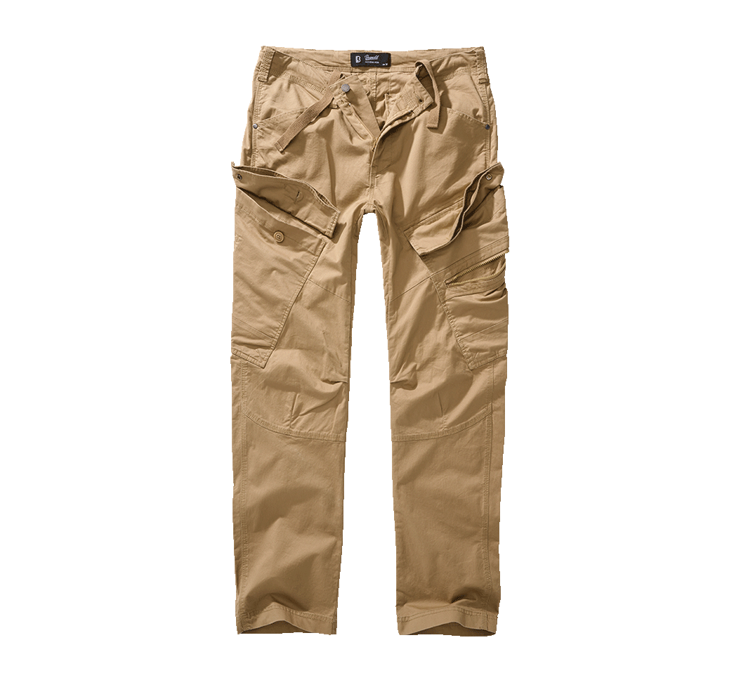 Pantalon Brandit Adven Slim Fit coton extensible assise renforcée six poches et cordon de taille