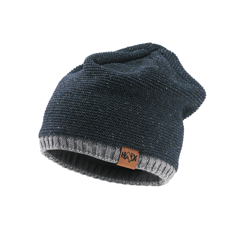 Bonnet Haix BC Beanie laine vierge et polyacrylique écusson cuir bord repliable