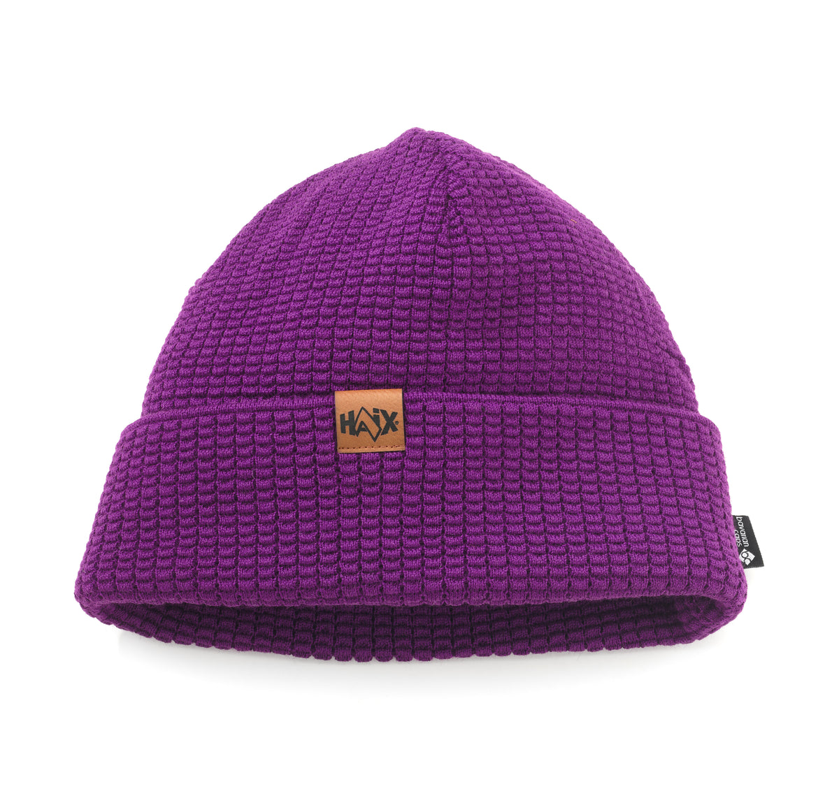 Bonnet Haix BC Beanie laine vierge et polyacrylique écusson cuir bord repliable