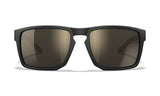 Lunettes de protection Wiley X WX Apex ANSI Z87.1 verres polarisés Captivate miroir noir mat