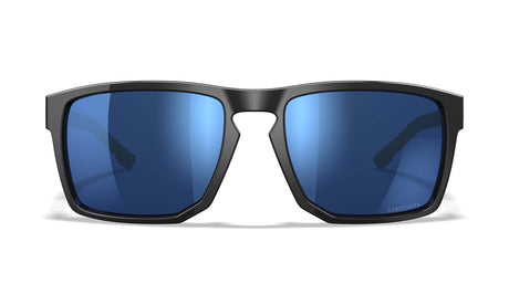 Lunettes de protection Wiley X WX Apex ANSI Z87.1 verres polarisés Captivate miroir noir brillant