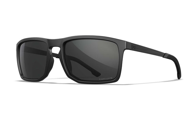 Lunettes de protection Wiley X WX Axe ANSI Z87.1 verres polarisés Captivate noir mat