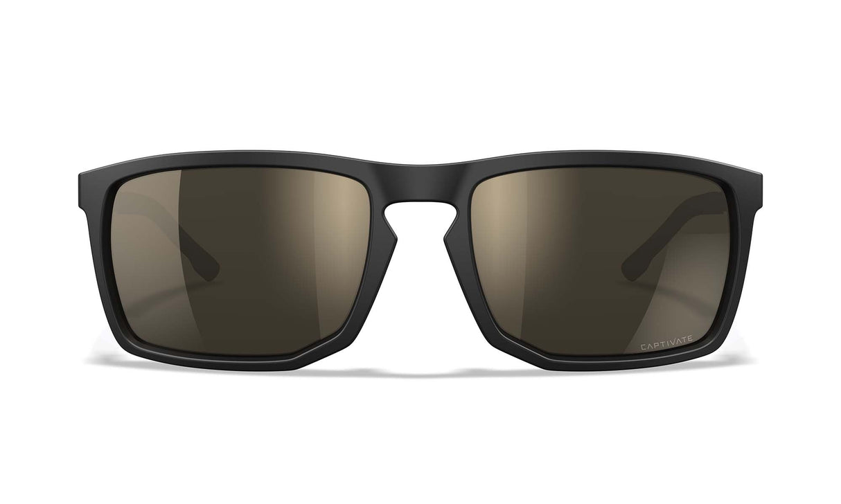 Lunettes de protection Wiley X WX Axe ANSI Z87.1 verres polarisés Captivate noir mat