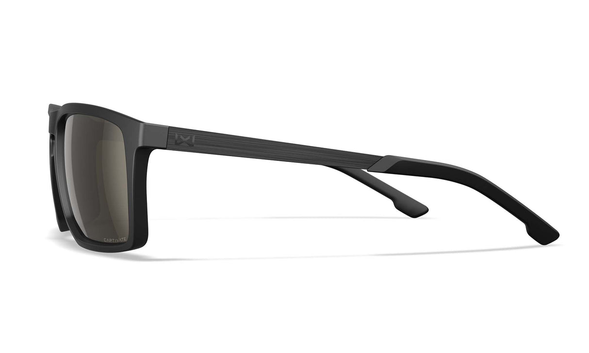Lunettes de protection Wiley X WX Axe ANSI Z87.1 verres polarisés Captivate noir mat