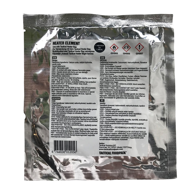 Accessoire de survie Tactical Foodpack Réactif chauffant Heater Element