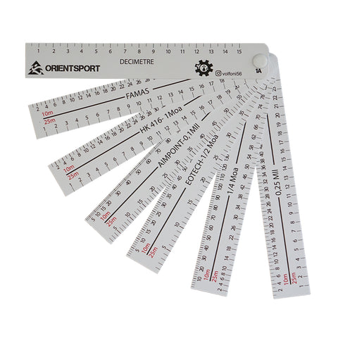 Accessoire d'entraînement Orientsport Jeu de réglettes de réglage de tir aide au calcul
