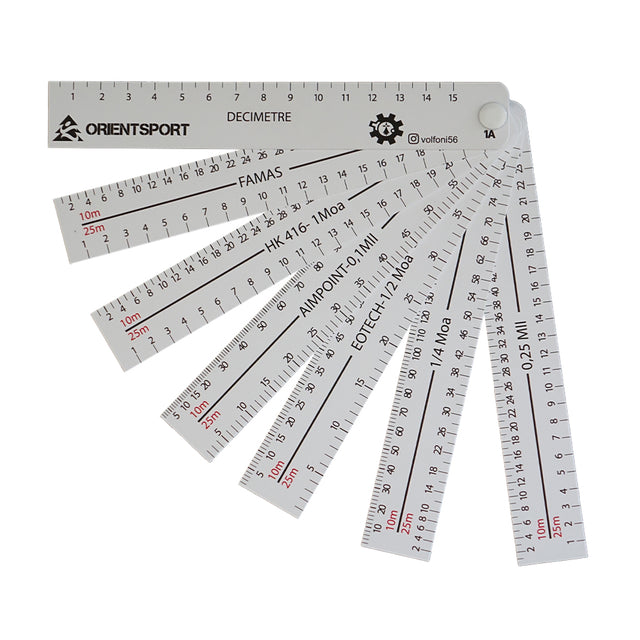 Accessoire d'entraînement Orientsport Jeu de réglettes de réglage de tir aide au calcul
