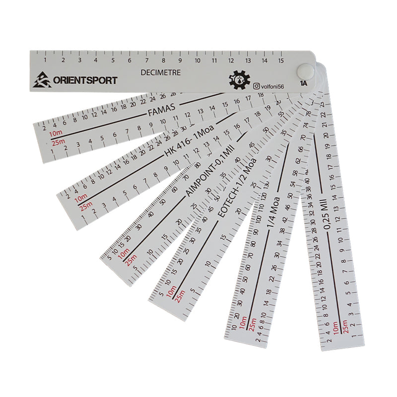 Accessoire d'entraînement Orientsport Jeu de réglettes de réglage de tir aide au calcul