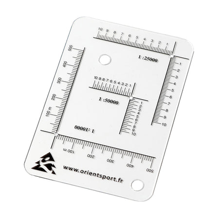 Accessoire topographique Orientsport Carré de report UTM-GPS trois échelles, plastique transparent