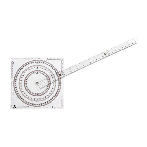 Accessoire topographique Orientsport Rapporteur OS règle 6400 graduation en millièmes, 33 grammes