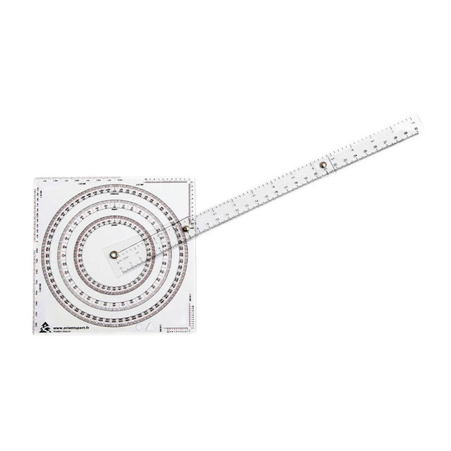 Accessoire topographique Orientsport Rapporteur OS règle 6400 graduation en millièmes, 33 grammes