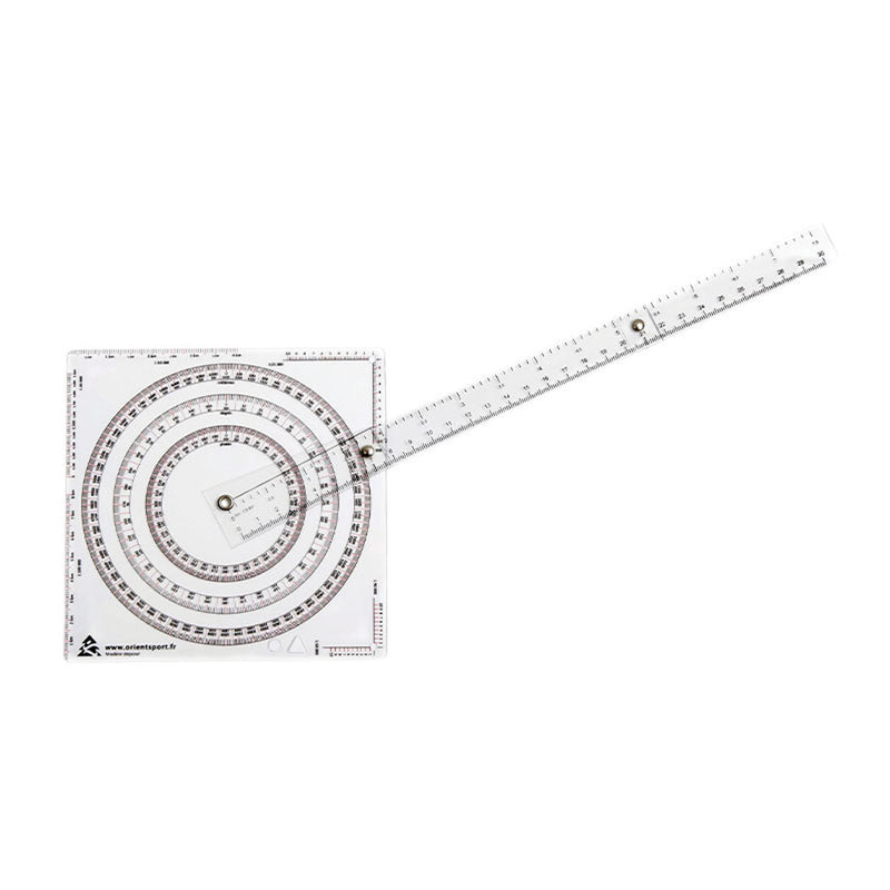 Accessoire topographique Orientsport Rapporteur OS règle 6400 graduation en millièmes, 33 grammes