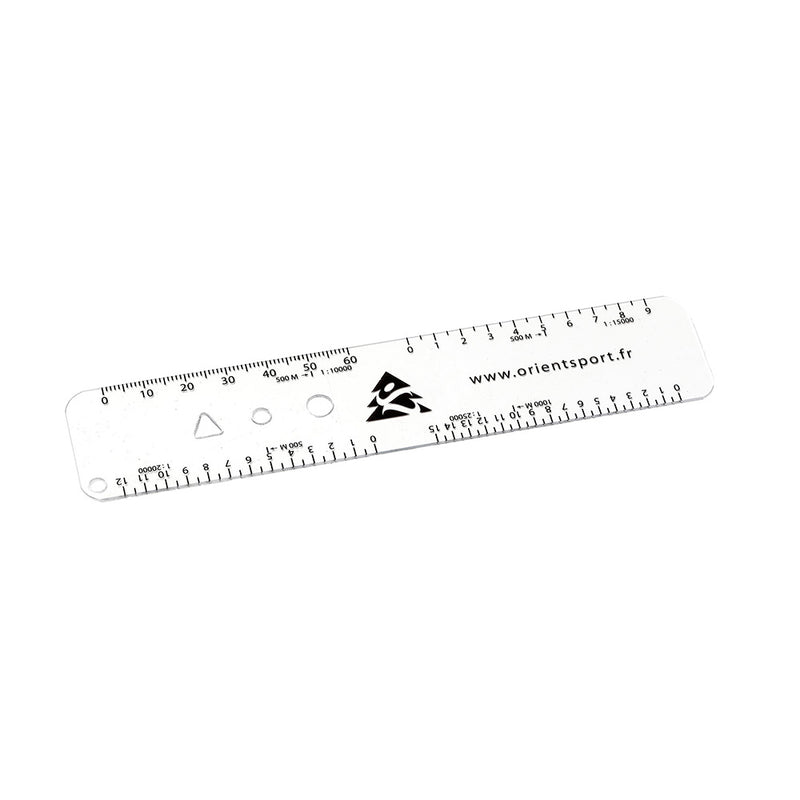 Accessoire topographique Orientsport Règle de traçage trois unités de mesure, 5,5 grammes