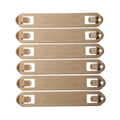 Adaptateurs MOLLE Blackhawk Speed Clip 5 (lot de 6) pour poches série 3800