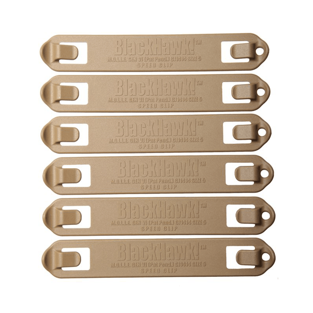 Adaptateurs MOLLE Blackhawk Speed Clip 5 (lot de 6) pour poches série 3800