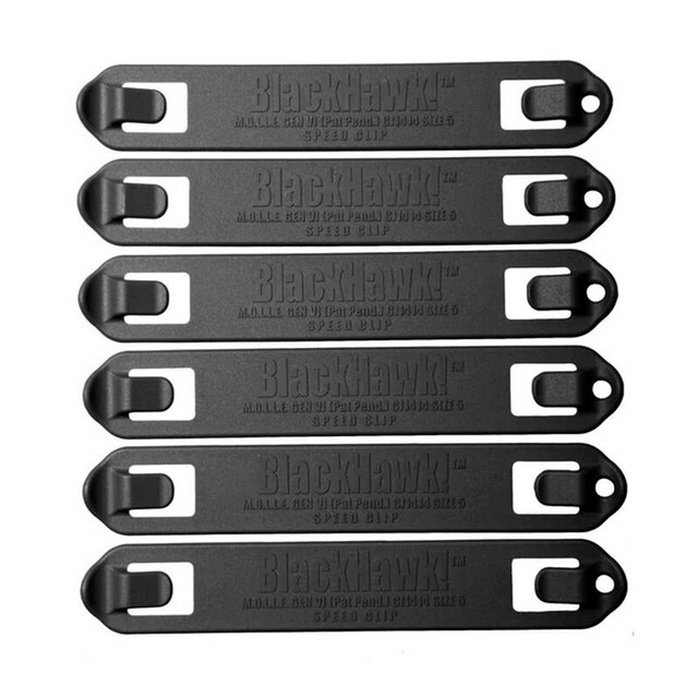Adaptateurs MOLLE Blackhawk Speed Clip 7 (lot de 6) pour poches série 3800