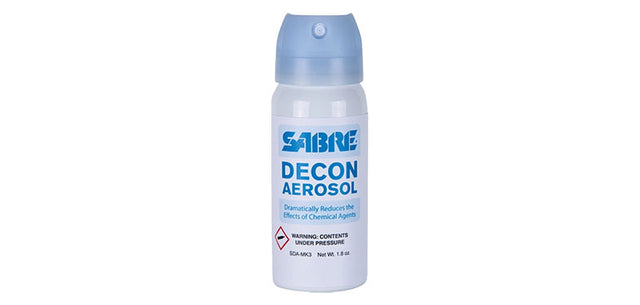 Aérosol de décontamination Sabre Red DECON MK-3 solution saline 51 ml