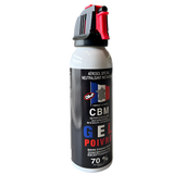 Aérosol de défense CBM gaz lacrymogène au poivre OC + Capot Accusol 100 ml