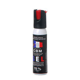 Aérosol de défense CBM gel lacrymogène CS + Capot 1/4 tour 25 ml — fabrication française