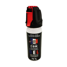 Aérosol de défense CBM gel lacrymogène CS + Capot Accusol 50 ml — fabrication française