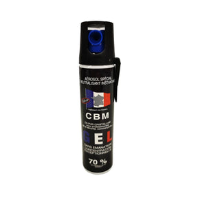 Aérosol de défense CBM gel lacrymogène CS + Capot Standard 75 ml
